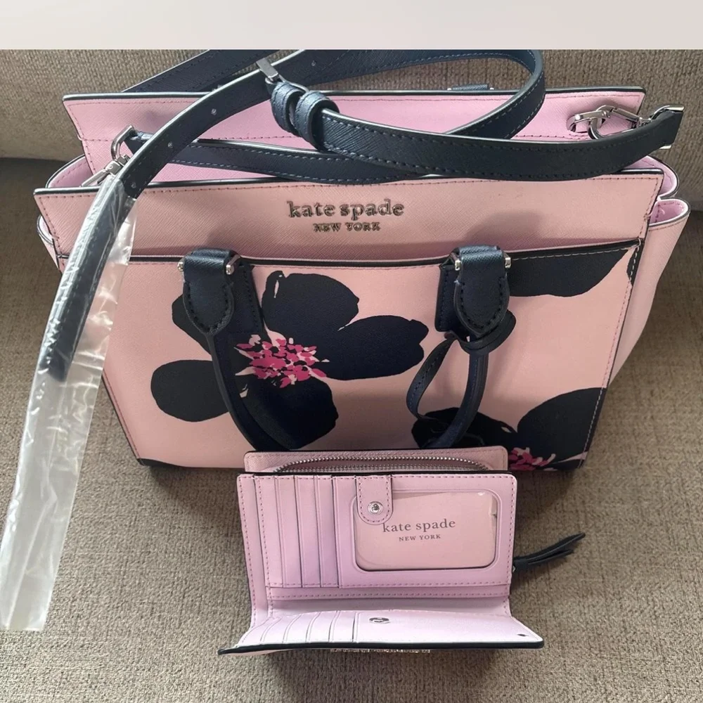 Kate Spade medium Staci- pink floral